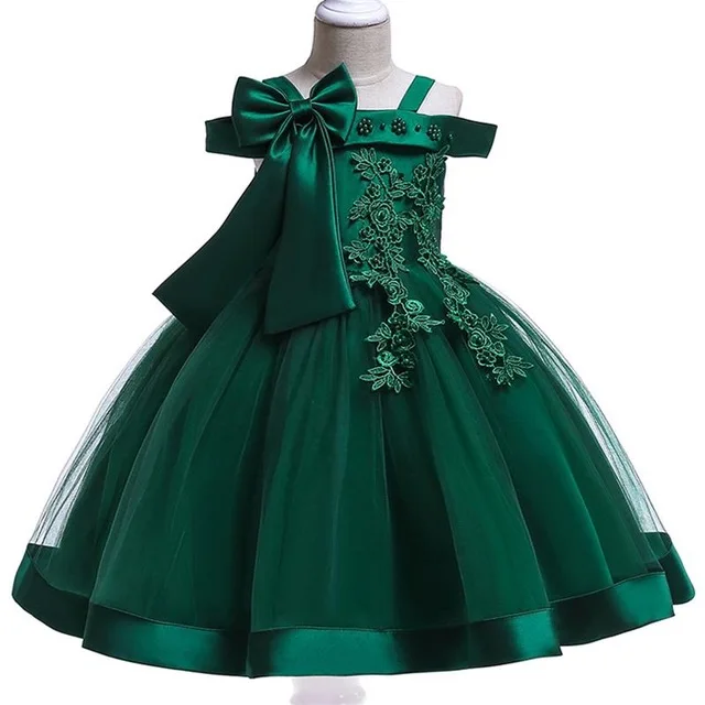 С цветочным узором для девочек летние платья для детей платье принцессы для девочек детская одежда Вечеринка платья на свадьбу; vestido, 3, 8, 10 лет - Цвет: Green