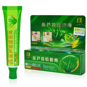 

30g Gold Aloe Acne Dispelling Ointment Plaster Removal Cream Face Skin Care Aloe Vera Gel Anti-Acne Oil Control WD2
