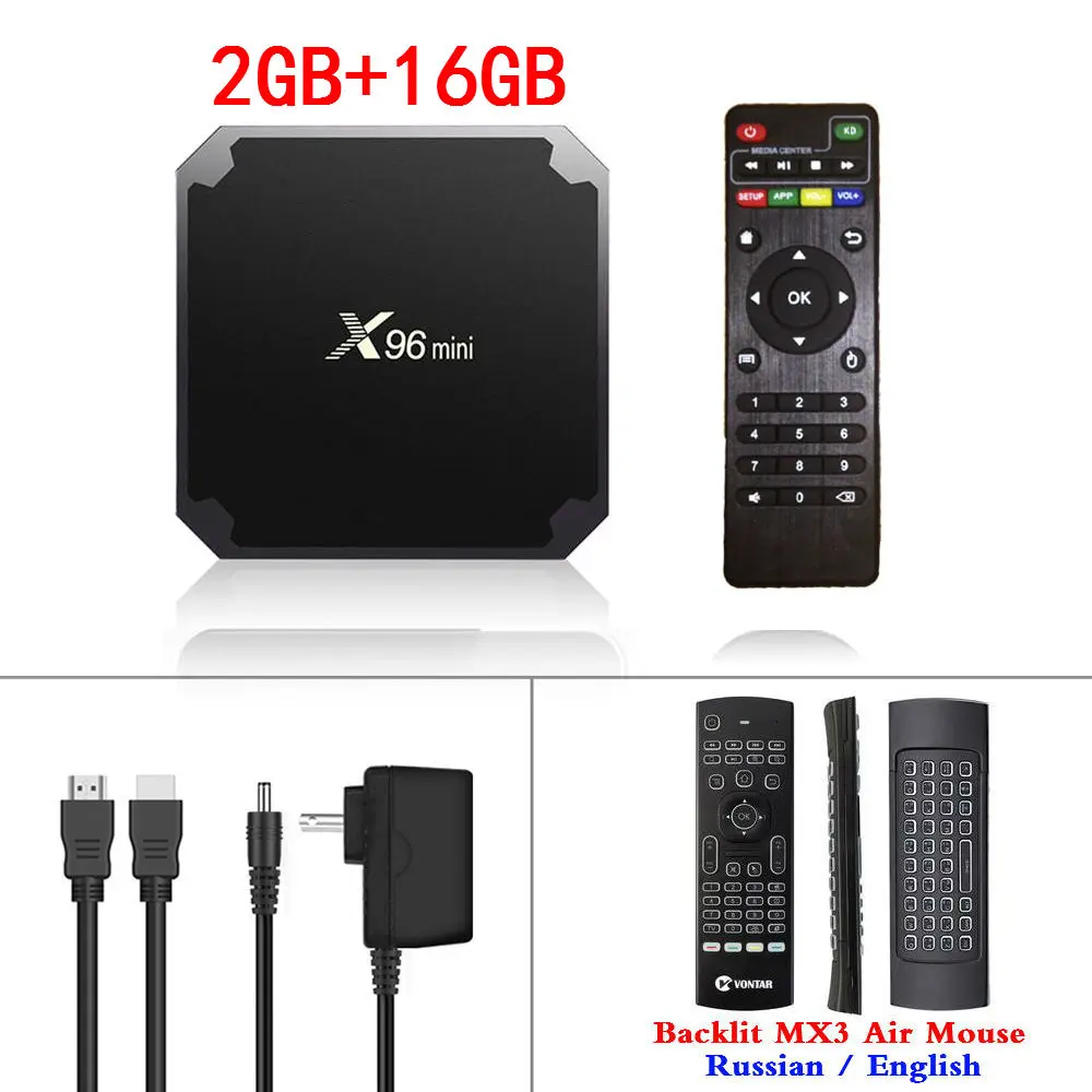 X96 Мини Android tv BOX 2G/16G Amlogic S905W 1G/8G четырехъядерный 2,4G WiFi X96mini смарт-приставка Android 7,1 4K медиаплеер - Цвет: 2G16G MX3