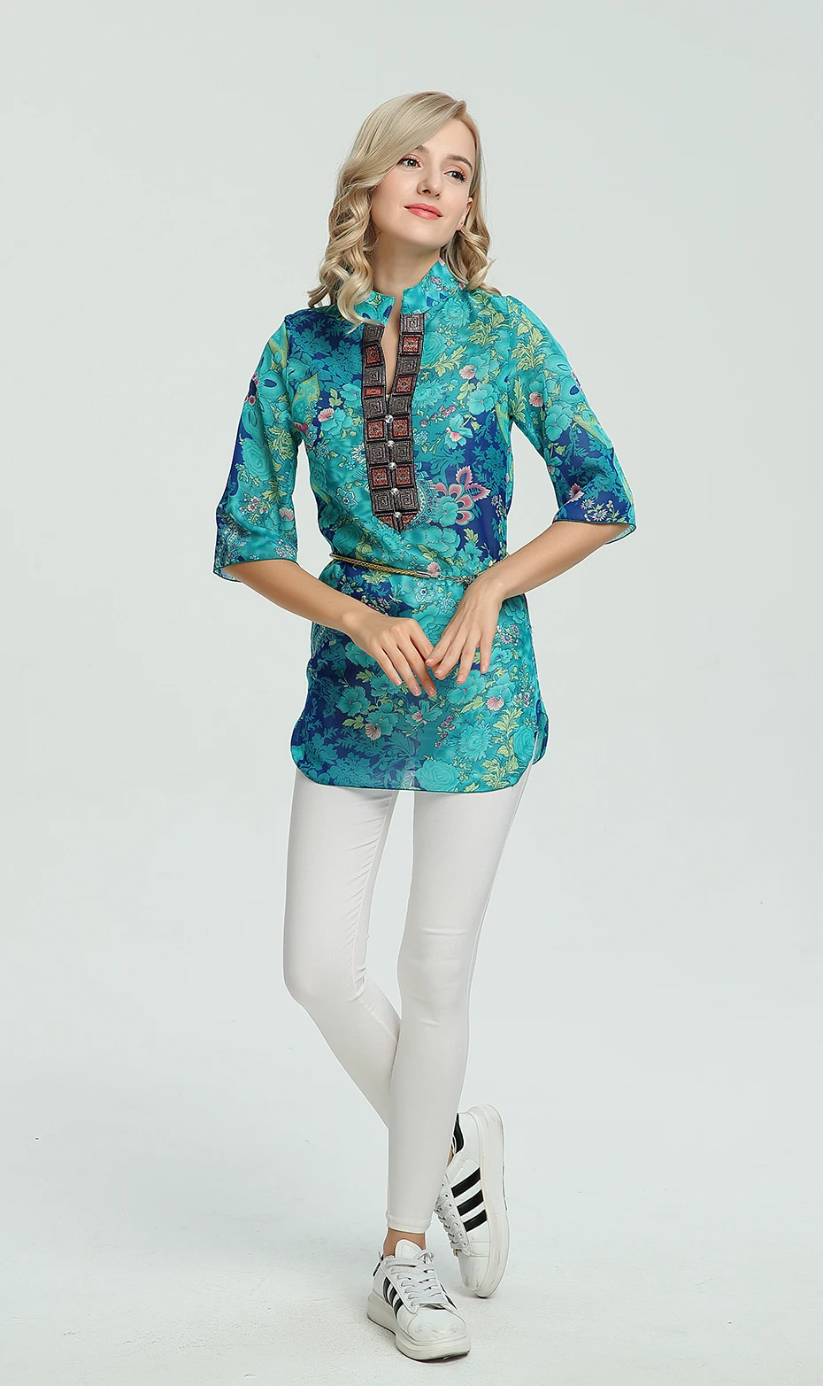 black long sleeve top 2021 Summer Women Shirt Blouse Style Fashion Chiffon Half Sleeve Plus Size 5XL Floral Casual Top Embroidery Woman Tunic Blouses women's denim shirts & tops