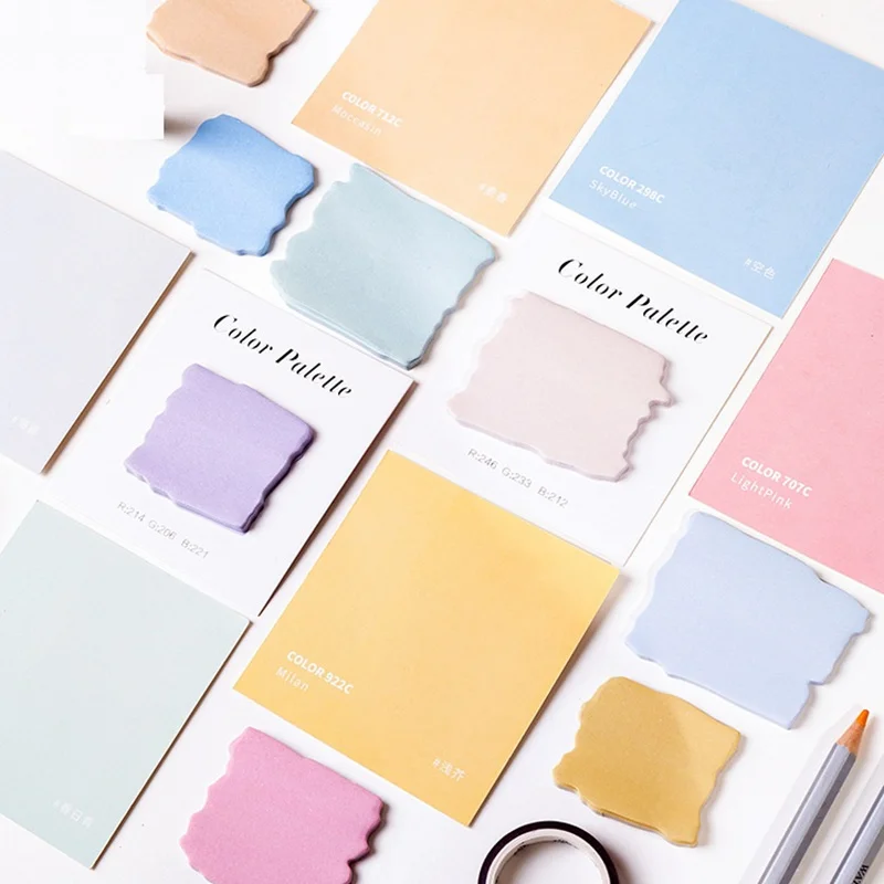 

8 pcs Color pallete Sticky notes memo pads Post Pantone card note pad Planner stickers Stationery Office School supplies A6092