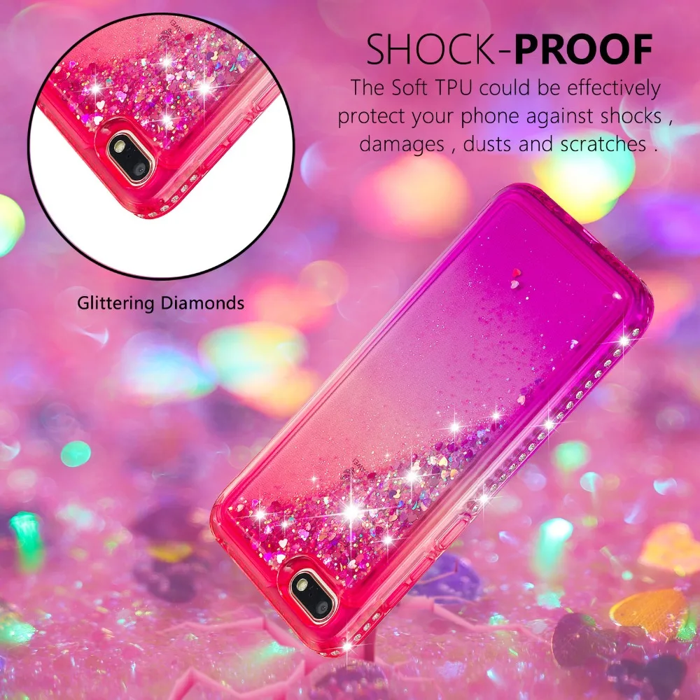Diamond Glitter Case For Huawei P20 Lite Gradient Bling Sparkle Liquid Quicksand Soft Silicone Case for Huawei P20 Lite Cover (8)