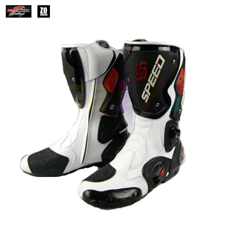 Motorcycle boots outdoor racing boots Pro Biker SPEED Racing Boots Motocross Boots drop resistance B1001 - Цвет: White