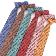 Модные галстуки с буквенным принтом для мужчин, обтягивающие мужские галстуки на шею для свадьбы, деловые повседневные Галстуки, классические костюмы, тонкие галстуки на шею