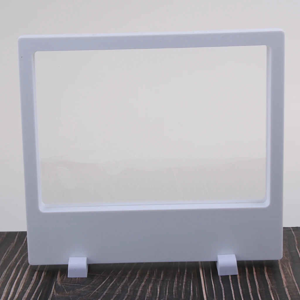 3D плавающие ювелирные изделия дисплей рамка стенд ожерелье шкатулка для браслетов держатель-Белый, 18x20 см