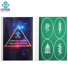 OPHIR 100 Patterns x Airbrush Stencils Body Paint Reusable Templates Sheets for Body Temporary Tattoo Stencils Sets _STE1