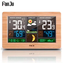 FanJu Weather Station Digital Clock Wall Alarm Wireless Sensor Thermometer hygrometer Barometer Forecast Table Desktop FJ3378 FanJu Weather Station Digital Clock Wall Alarm Wireless Sensor Thermometer hygrometer Barometer Forecast Table Desktop FJ3378