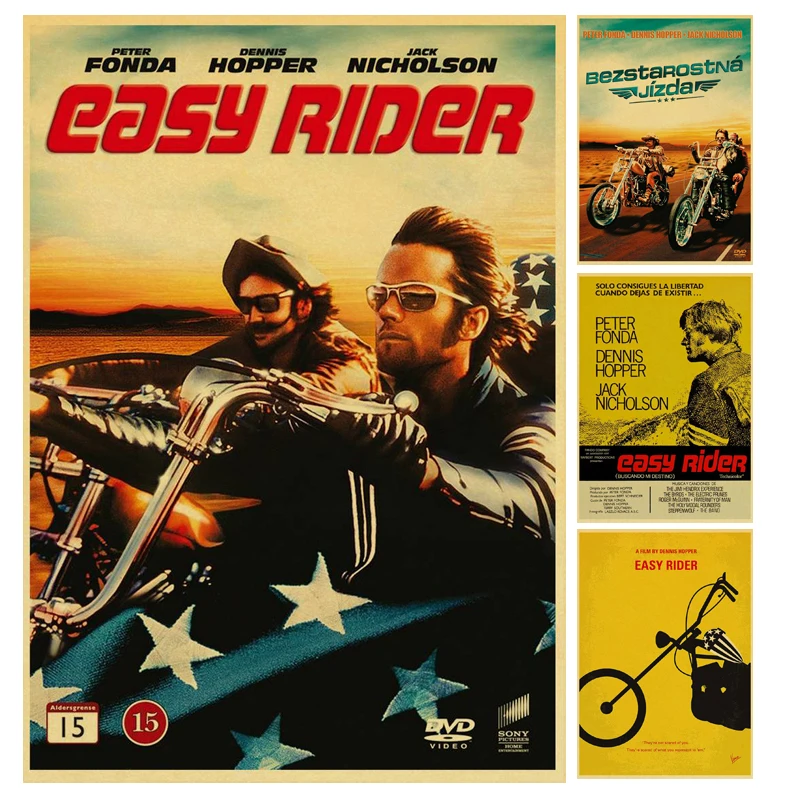 Фильм Easy Rider Плакат Украшение дома крафт-бумага Ретро плакат мотоцикл рисунок core наклейки на стену