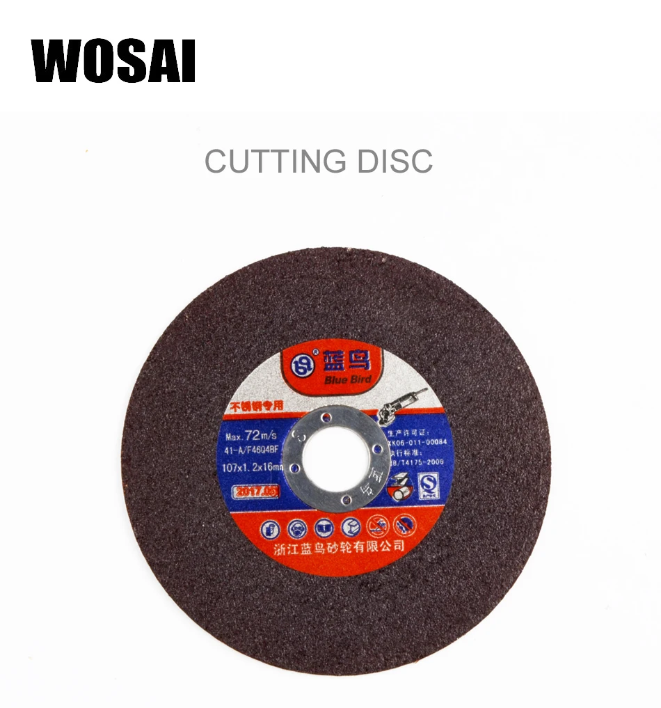 WOSAI 25 шт. 107 мм шлифовальный круг из армированной фиброй смолы режущий диск шлифовальный круг лезвие металлический пильный диск угловая шлифовальная машина инструмент