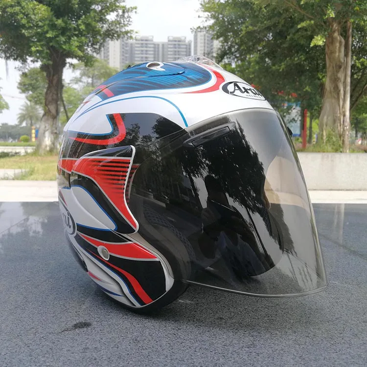 Новейший мотоциклетный шлем дышащий персональный мужской и женский солнцезащитный шлем полушлем гоночный шлем