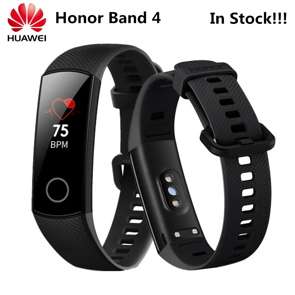 

Original Huawei Honor Band 4 Smart Wristband Fitness Bracelet Amoled Color 0.95" Touchscreen Posture Detect Heart Rate Sleep