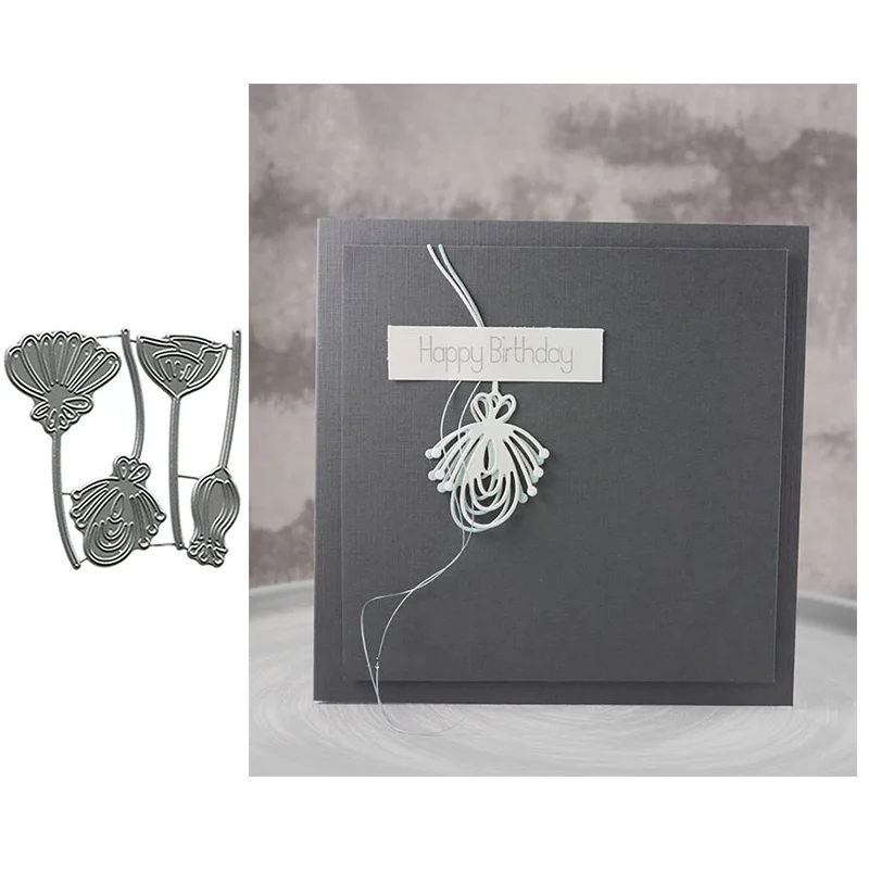 

Stylized Flowers Metal Cutting Dies Stencils for DIY Scrapbooking Album Stamp Card Embossing New 2019 Die Cut