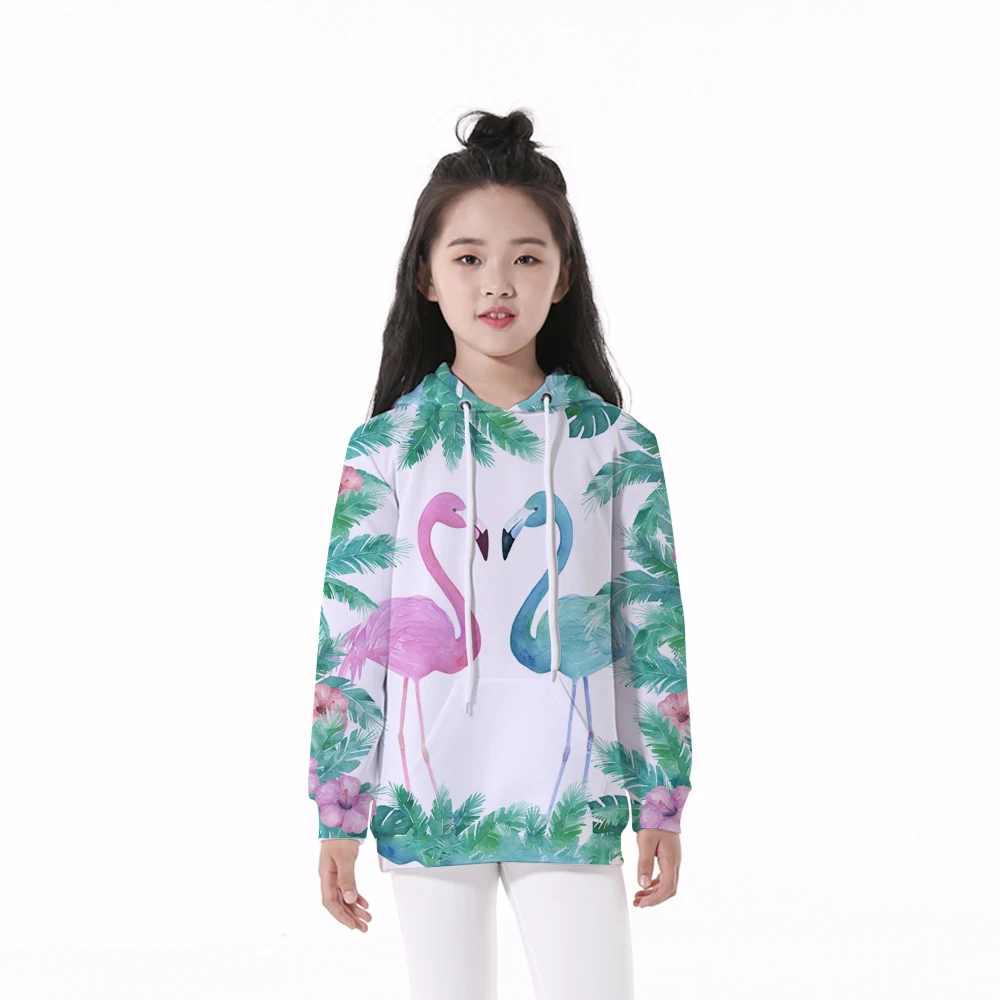 

Anti-Samely Children hoodies 3D Printing flamingo kids boys girls outerwear baby spring autumn Long sleeve sweatshirts