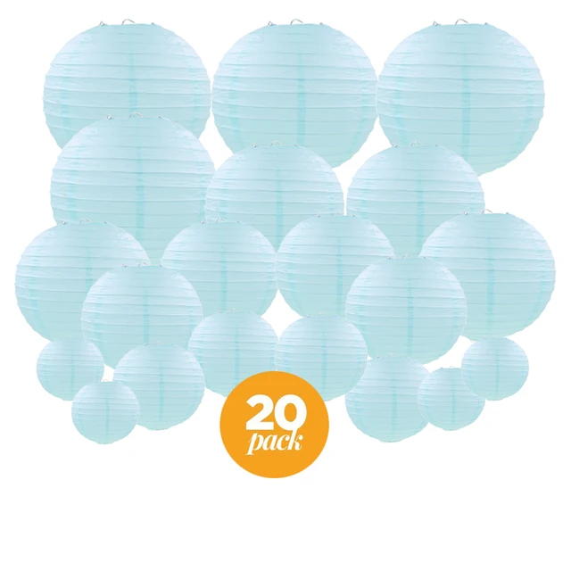 20 Pcs 4 12 Light Blue Paper Lantern For Wedding Chinese Anese 20 Pcs 4 12 Light Blue Paper Lantern For Wedding Chinese Anese