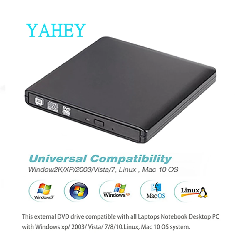 

External USB 3.0 High Speed DL DVD RW Burner CD Writer Portable Optical Drive for Laptop