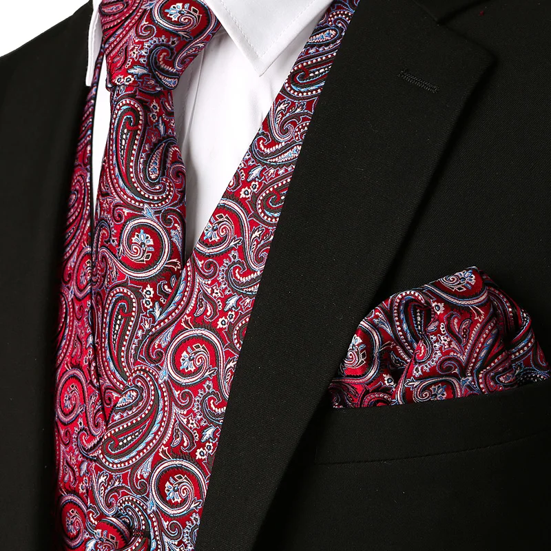 gravata lenço conjunto 2019 clássico jacquard colete