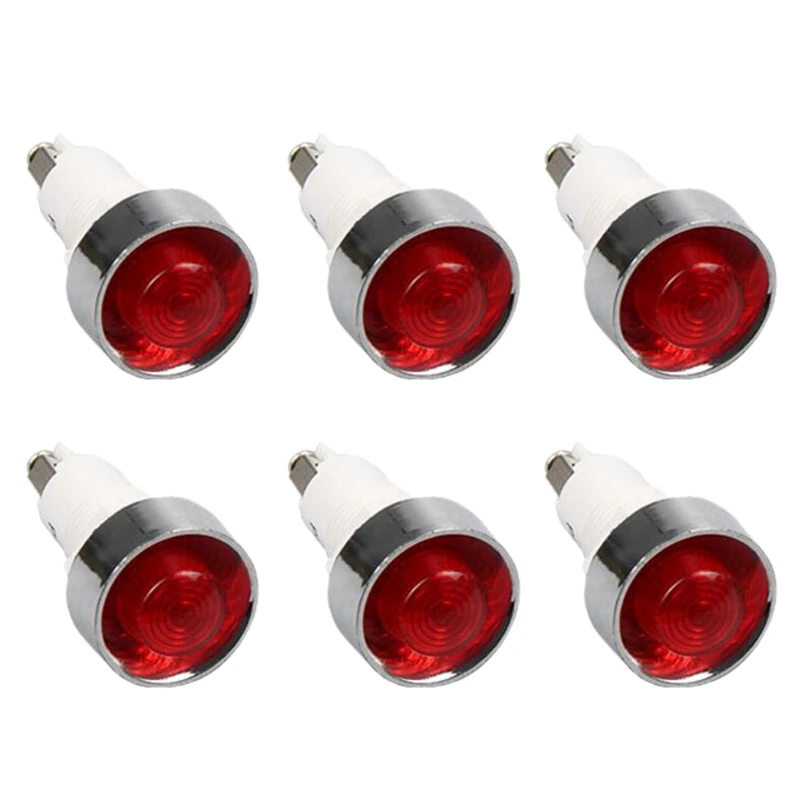 

10Pcs Pl Signal Indicator Button Switch Opening 13.5Mm