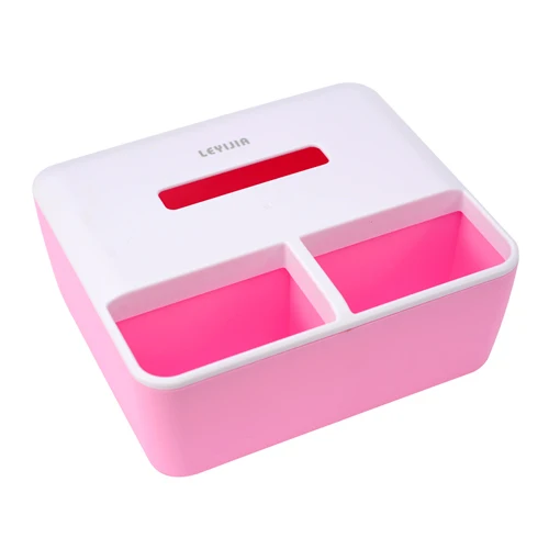Красочная двойная сетка для хранения бумажная коробка ткани 22*19*9 см - Цвет: Розовый