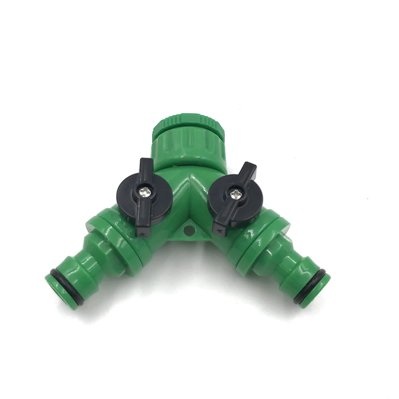 

1/2" & 3/4" Water Tap Splitter 2 Way Quick Connector Adaptor Y Shape Garden Tap Splitter for Irrigation