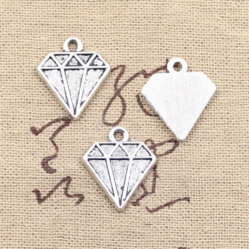 12 шт. талисманы граненый dia mond драгоценный камень 16x18 мм Античная Подвеска fit