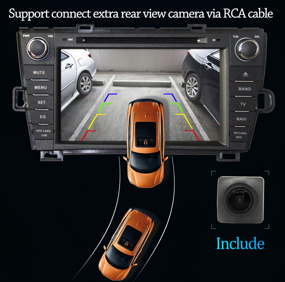 Perfect 8" Owtosin Car Radio Multimedia Video Player Navigation GPS Android 9.0 For Toyota Prius 2009 2010 2011 2012-2015 Car 4GB RAM 9