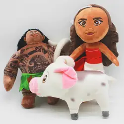 3 шт./лот принцесса Моана waialiki и Мауи и свинья PUA plush игрушки куклы мягкие Фаршированные мультфильм Моана Игрушечные лошадки Pendan с присоски