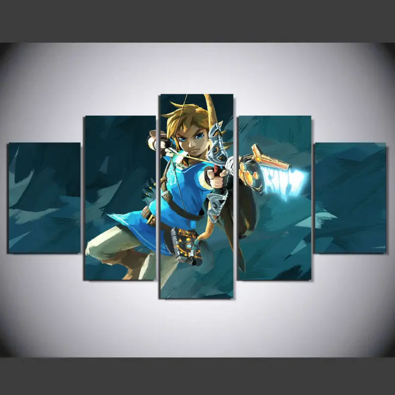5 Pieces Game The Legend Of Zelda Breath Of The Wild Home Wall Decor