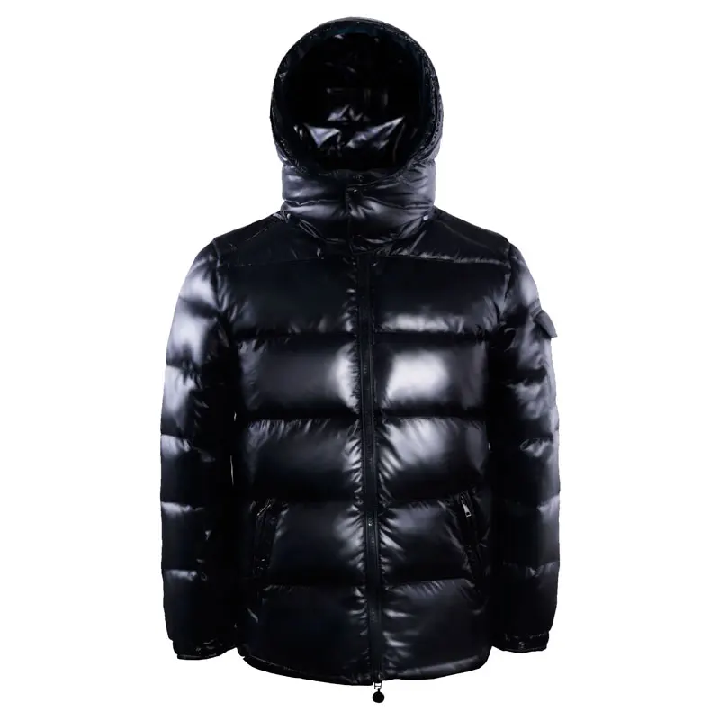 Tcyeek Fashion Winter Down Coat Male Thick Warm Down Jacket Men Coat Winter White Duck Down Jackets Short Hooded Outwear 18028