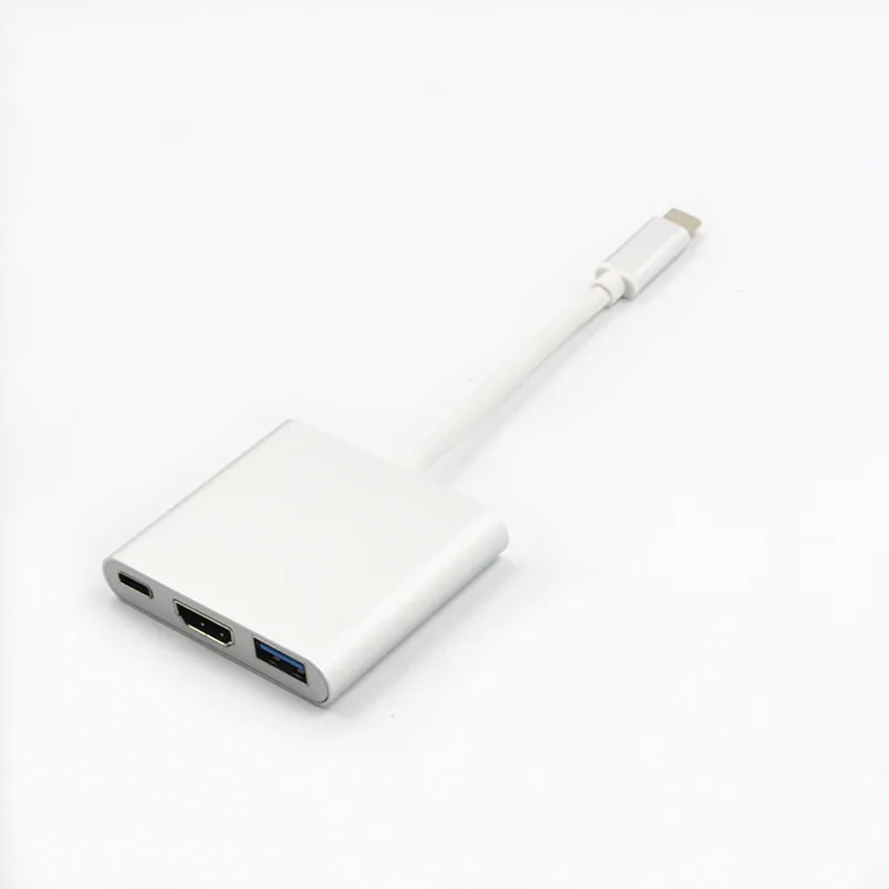 DOITOP Тип с 3,1 до 1080 P HDMI Тип C 3,0 USB C 3,0 PD зарядки конвертер для Macbook Nokia n1 Dell XPS13 Йога 900 проектор B3 - Цвет: Белый