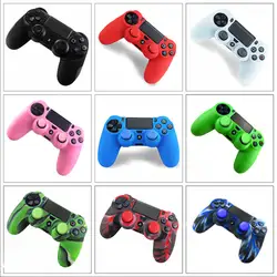 Унив. Игровой 2 в 1 мягкий силиконовый резиновый чехол для PlayStation Dualshock 4 PS4 DS4 Pro Slim Беспроводной контроллера + 2 ручки