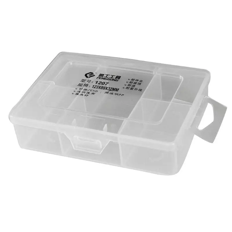 Прозрачная пластиковая емкость для хранения коробка мульти-сетки компонент винт аппаратные средства ящик для хранения инструмента