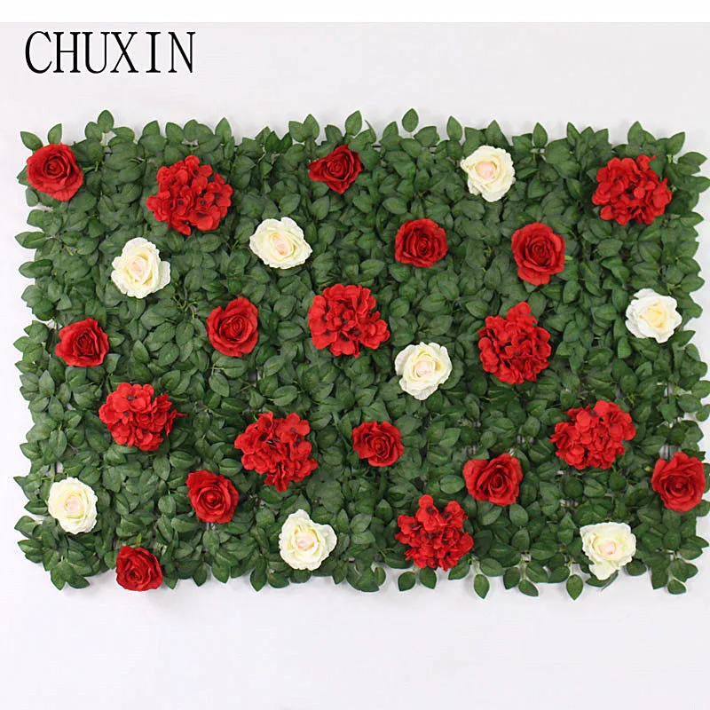 Artificial roses green plant flower wall Christmas NEW year home