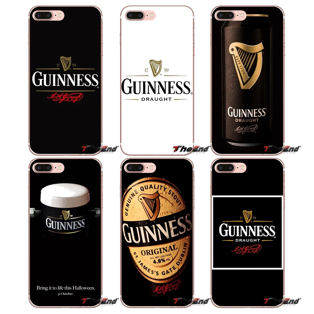 

For Samsung Galaxy S2 S3 S4 S5 MINI S6 S7 edge S8 S9 Plus Note 2 3 4 5 8 Coque Fundas Silicone Case Cover Flexible guinness beer