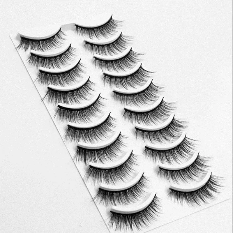 

100 Boxes False Eyelashes Extensions Natural Thick Long Fake Lash Handmade Eye Lashes Makeup Tool Lash Crisscross Cilios