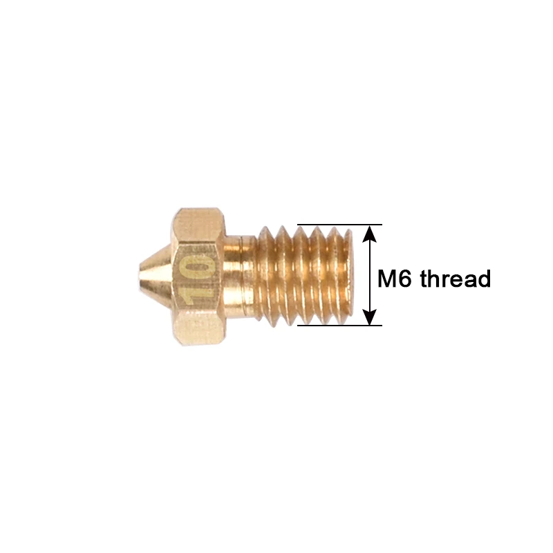 Детали 3D-принтера сопло V6 и V5 j-головка Латунное сопло экструдер сопла 0,1 мм 1,75 мм для j-головки hotend экструдер сопло принтера
