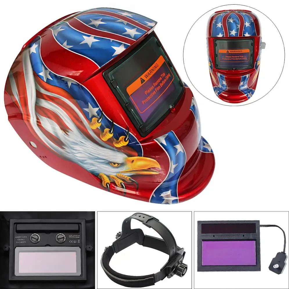 

New Red Eagle Adjust Solar Auto Darkening TIG MIG Grinding Welding Helmets / Face Mask / Electric Welding Mask / Weld Cap