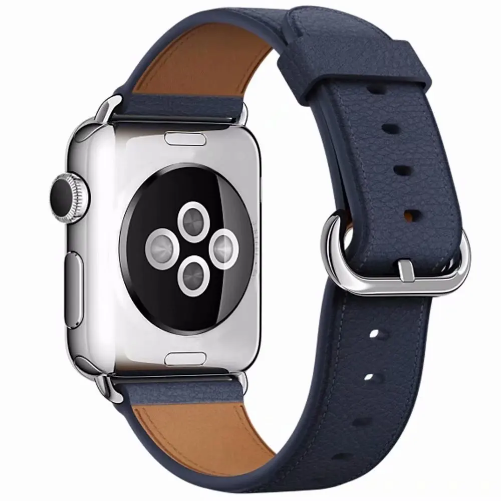 Ремешок с классической пряжкой для apple watch series 5 4 3 2 Современный браслет iwatch 44 мм 40