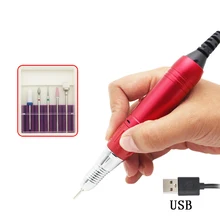 0-20000 об./мин Портативная usb Регулируемая скорость электрическая дрель для ногтей машина для маникюра дизайн ногтей мельница для удаления гель-лака инструмент для сверления ногтей