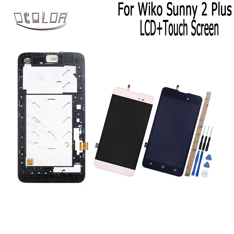 

ocolor For Wiko Sunny 2 Plus LCD Display And Touch Screen With Frame With Tools And Adhesive For Wiko Sunny 2 Plus Mobile Phone