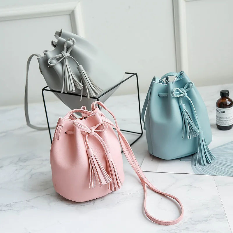

Women's Shoulder Bag Korean Shoulder Diagonal Bag Solid Color Bucket Bag