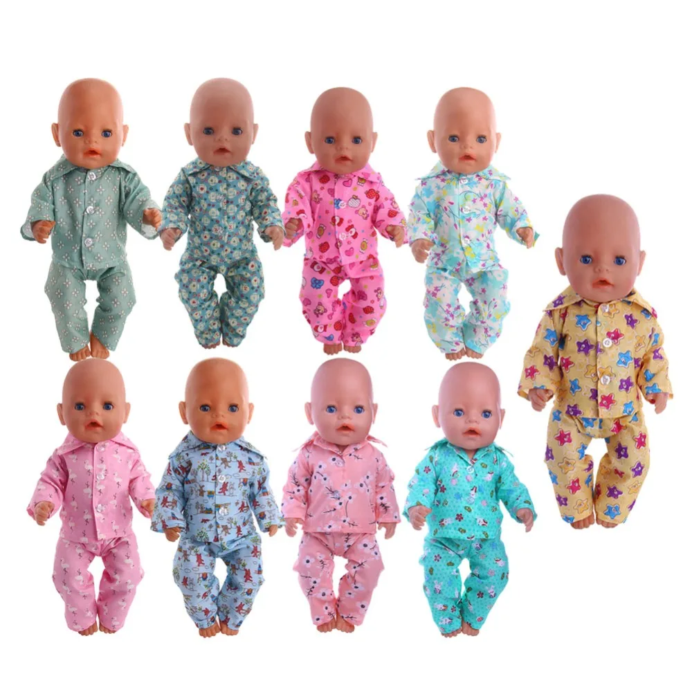 Doll Clothes Cute Pajamas Fit 18 Inch American Girl Doll&43cm baby born zaps doll clothes accessories