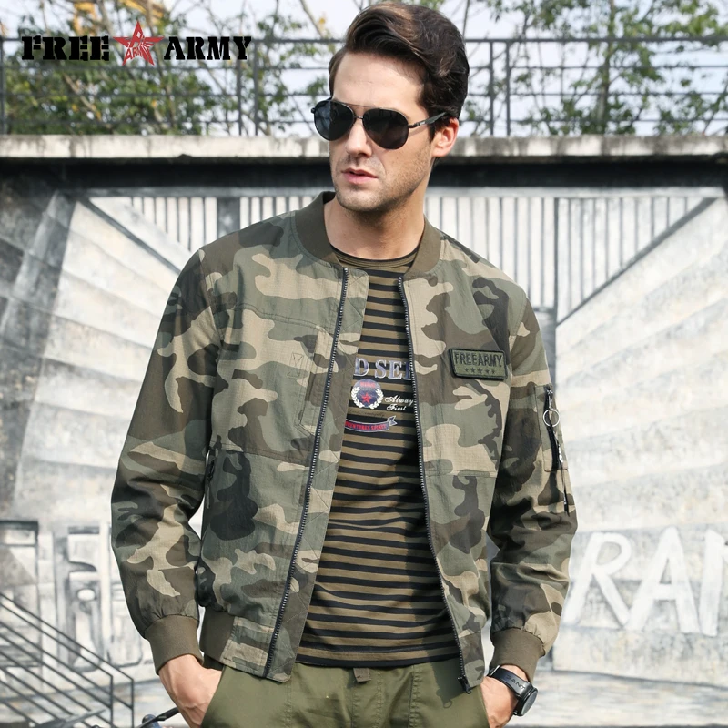 FreeArmy New Fashion Jacket Men Clothes Camouflage Military Jackets and Coats Man Slim Outerwear Hip Hop Bomber Jacket Camo Male FreeArmy New Fashion Jacket Men Clothes Camouflage Military Jackets and Coats Man Slim Outerwear Hip Hop Bomber Jacket Camo Male