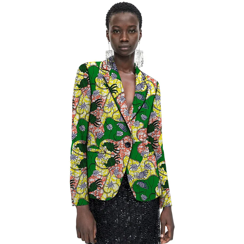 Women Casual African Blazer Female Fashion Costume Printed Suit Jackets Wedding Outfits Customized Lady Dashiki Clothes