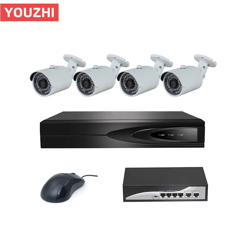 4 канала ночного видения 3mp poe коммутатор nvr cctv системы 3 maga pixel камера