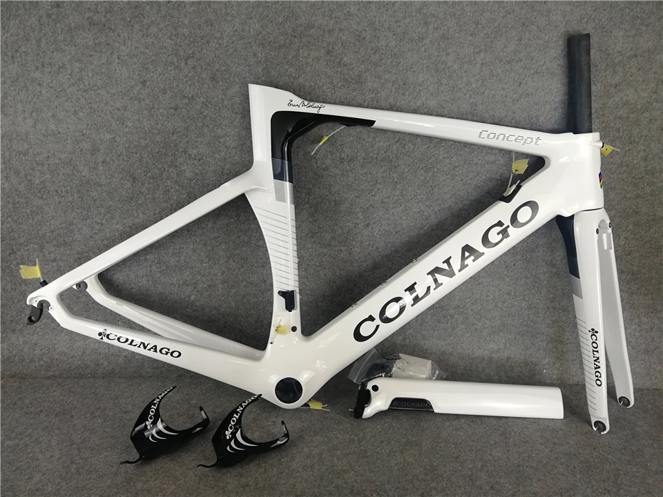 Углеродная дорожная рама Colnago белая конструкция велосипедная Рама углеродная