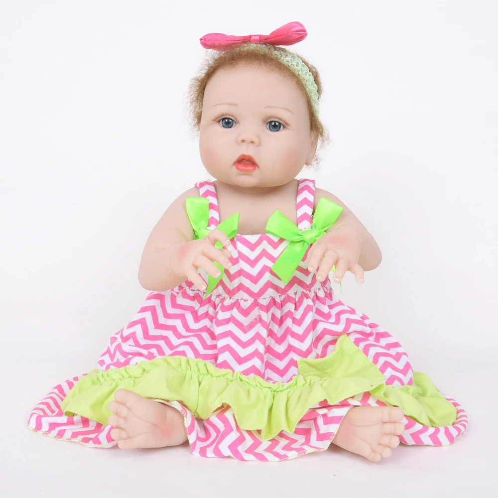 

22" 55cm Reborn Dolls Full Vinyl Body Realistic Baby DIY Reborn Brinquedos Action Figure Toys for Girls Play house