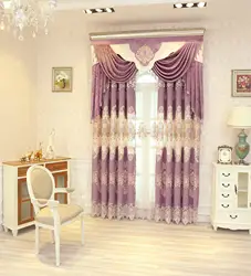 Европейский фиолетовый синель вышивка шторы для гостиная обеденная спальня