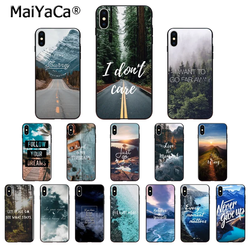 MaiYaCa Travel mountain sea beach quotes TPU Soft Silicone Phone Case Cover for Apple iPhone 8 7 6 6S Plus X XS MAX 5 5S SE XR MaiYaCa Travel mountain sea beach quotes TPU Soft Silicone Phone Case Cover for Apple iPhone 8 7 6 6S Plus X XS MAX 5 5S SE XR