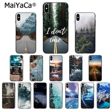 Funda MaiYaCa de silicona suave de TPU para viaje, montaña, Mar, Playa, citas para el iPhone de Apple 8 7 6 6S Plus X XS MAX 5 5S SE XR