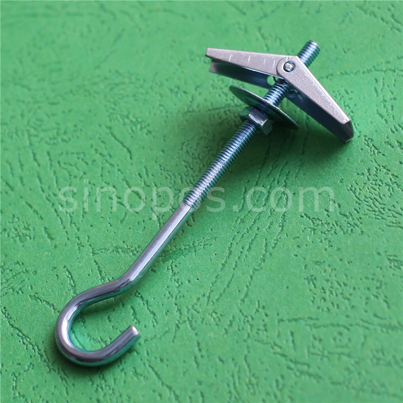

Spring Toggle Bolt Ceiling Hook Sign Anchors, plaster wood beams mobile banner hanger metal hooks steel wing eye poster display